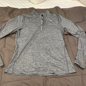 Womens Nike running lightweight zip up pullover grey size Medium like new